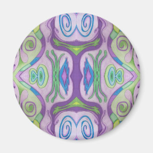 Lila Grönt Fantasy Magnet