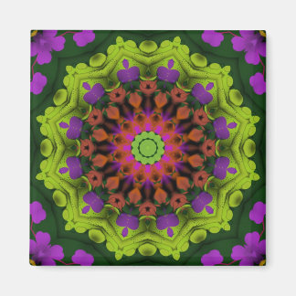 Lila Grönt: Geometric Mandala Art Magnet