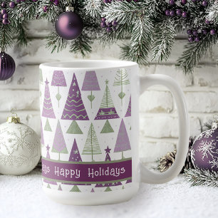 Lila Grönt God jul, Mönster#25 ID1009 Kaffemugg