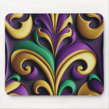 LILA GRÖNT GOLDMARDI GRAS FLEUR DI LIS