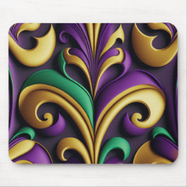 LILA GRÖNT GOLDMARDI GRAS FLEUR DI LIS MUSMATTA