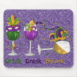 LILA GRÖNT GULD MARDI GRAS BEVERAGAGAGAGES MUSMATTA