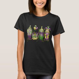 LILA GRÖNT GULD MARDI GRAS BEVERAGAGAGAGES T SHIRT
