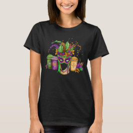 LILA GRÖNT GULD MARDI GRAS BEVERAGAGAGAGES T SHIRT