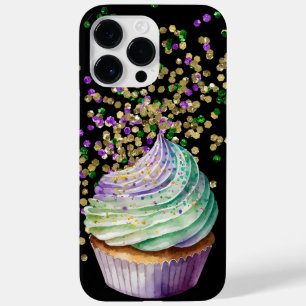 LILA GRÖNT GULD MARDI GRAS CUPCAKE