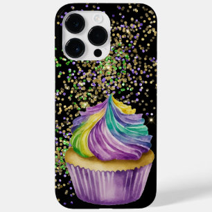 LILA GRÖNT GULD MARDI GRAS CUPCAKE