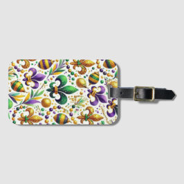 LILA GRÖNT GULD MARDI GRAS FLEUR DE LIS BAGAGEBRICKA