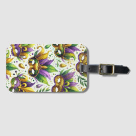 LILA GRÖNT GULD MARDI GRAS MASKS BAGAGEBRICKA