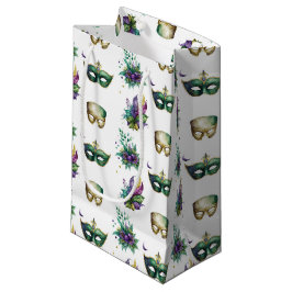 LILA GRÖNT GULD MARDI GRAS MASKS FEATHERS