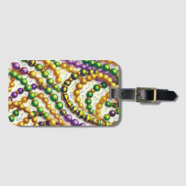 LILA GRÖNT GULD MARDI GRAS PÄRLOR BAGAGEBRICKA