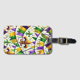 LILA GRÖNT GULD MARDI GRAS PENNANANTS BAGAGEBRICKA