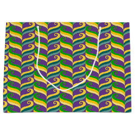 LILA GRÖNT GULD MARDI GRAS SWIRLS