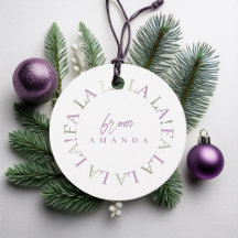 Lila Grönt Jul Fa La ID1009