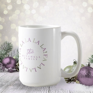 Lila Grönt Jul Fa La ID1009 Kaffemugg