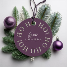 Lila Grönt jul Ho Ho Ho ID1009