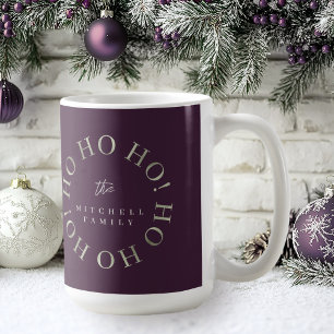 Lila Grönt jul Ho Ho Ho ID1009 Kaffemugg