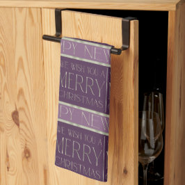 Lila Grönt jul Mönster#35b ID1009 Kökshandduk