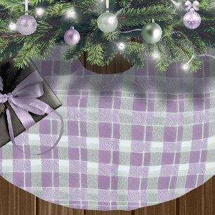 Lila Grönt jul Mönster#7 ID1009 Julgransmatta Borstad Polyester