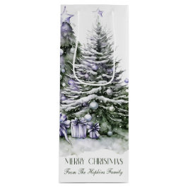 Lila & Grönt Julgranar Vin Gift Bag