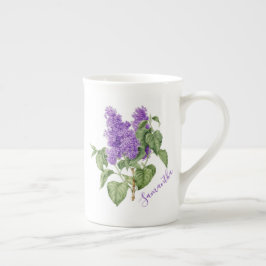 Lila Grönt Lilac Flower eget namn Botaniskt Benporslin Mugg
