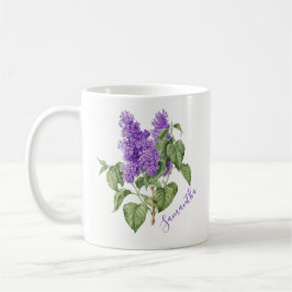 Lila Grönt Lilac Flower eget namn Botaniskt Kaffemugg