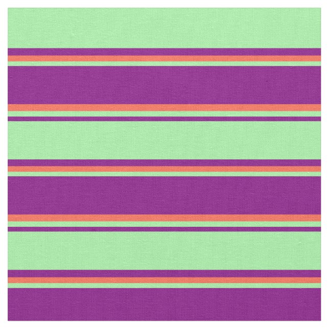 Lila, Grönt och Röda Mönster Tyg (Närbild)