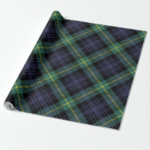 Lila Grönt P Elegant Tartan Presentpapper