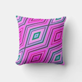 Lila Grönt Pastel Diamond Mönster Modern Kudde