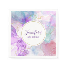 Lila, Grönt, Rosa Flytande Färg födelsedag