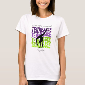 Lila Grönt Tennessee Gymnastics Regionals tshirt T Shirt