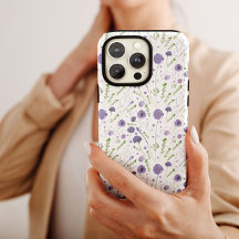 Lila Grönt Tossed Flower Mönster Fodral-Mate iPhon