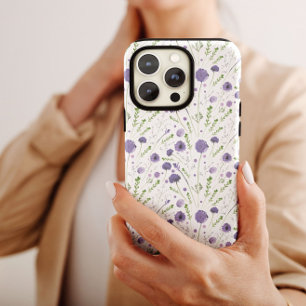 Lila Grönt Tossed Flower Mönster Fodral-Mate iPhon