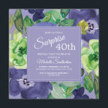 Lila Grönt Vattenfärgad Blommigt 40 födelsedagar Inbjudningar<br><div class="desc">Elegantens botaniska lila,  marinblått,  citronfärgad gult och grönt vattenfärgsfärgad blommigt på lila fyrtiodagarsfestinbjudan. Text,  teckensnitt,  teckensnitt storlekt och färg är helt anpassade,  så det här kortet kan anpassas efter dina behov kostym.</div>