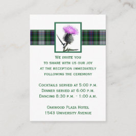 Lila, Grönt, Vitt skyddshölje för Tartan Thistle Tilläggskort