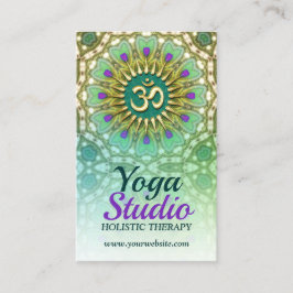 Lila Grönt Yoga Holistic Energy Affärskorts Visitkort