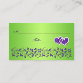 Lila, Gröntens Blommigt och Gått med hörselplatsko Placeringskort