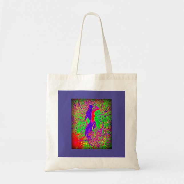 lila Groovy hippie stil sjöjungfru Tygkasse (Framsidan)