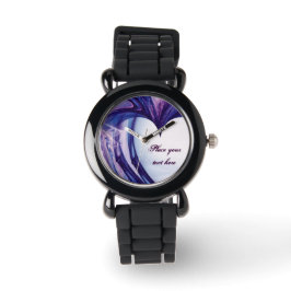 Lila Grunge Heart Armbandsur