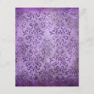 Lila Grunge Patterned Scrapbook Papper