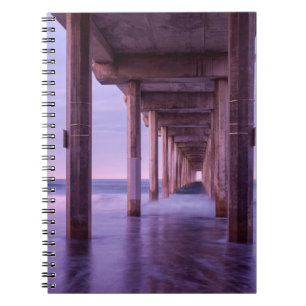 Lila gryning vid Scripps Pier Anteckningsbok