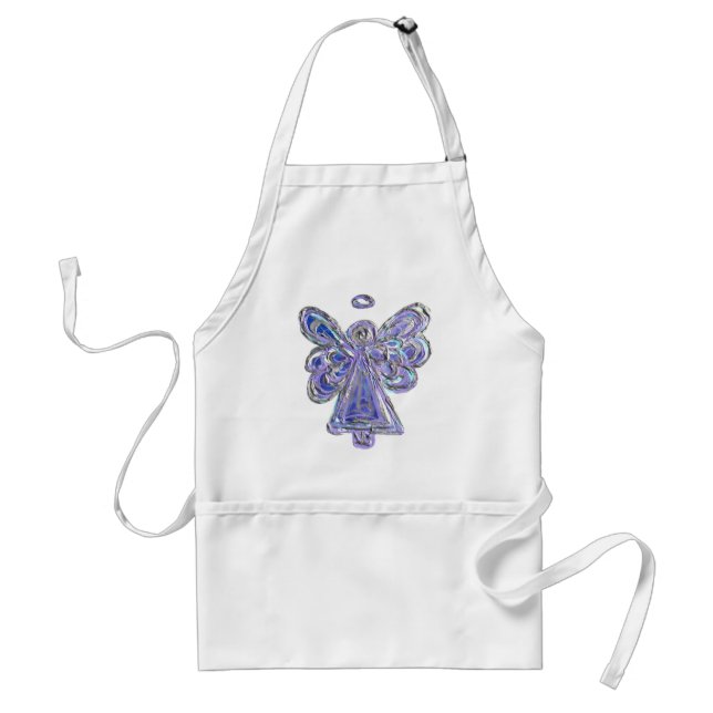 Lila Guardian Angel Anpassningsbar Art Apron Förkläde (Framsidan)