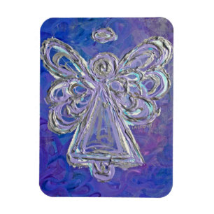 Lila Guardian Angel Anpassningsbar Magnet Art Pain