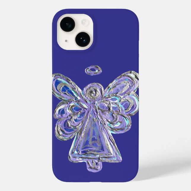 Lila Guardian Angel Art Anpassningsbar iphone case (Baksida)
