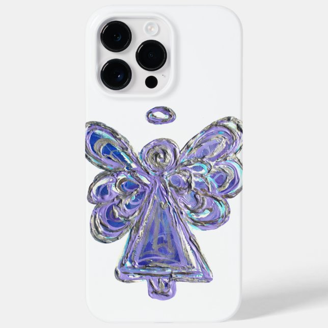 Lila Guardian Angel Art Anpassningsbar iphone case (Baksida)