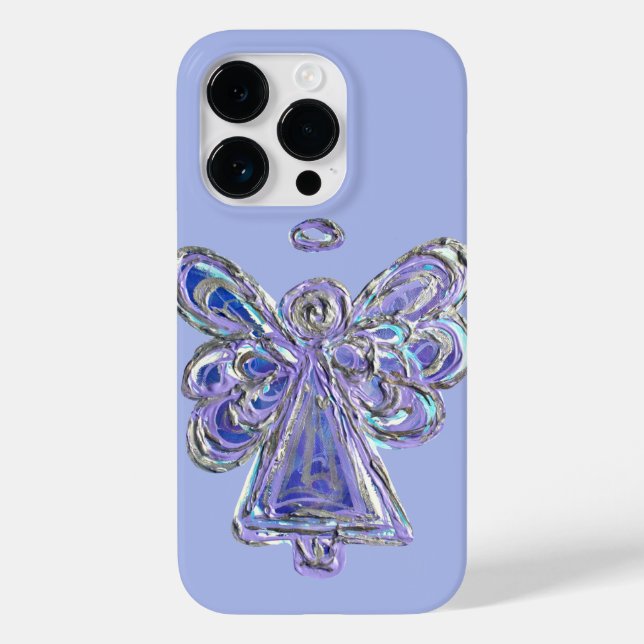 Lila Guardian Angel Art Anpassningsbar iphone case (Baksida)