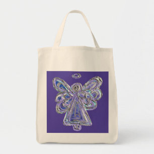 Lila Guardian Angel Art Anpassningsbar Tote bags Tygkasse