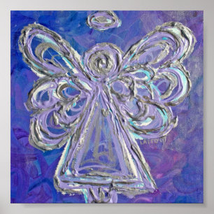 Lila Guardian Angel Poster konstutskrifter