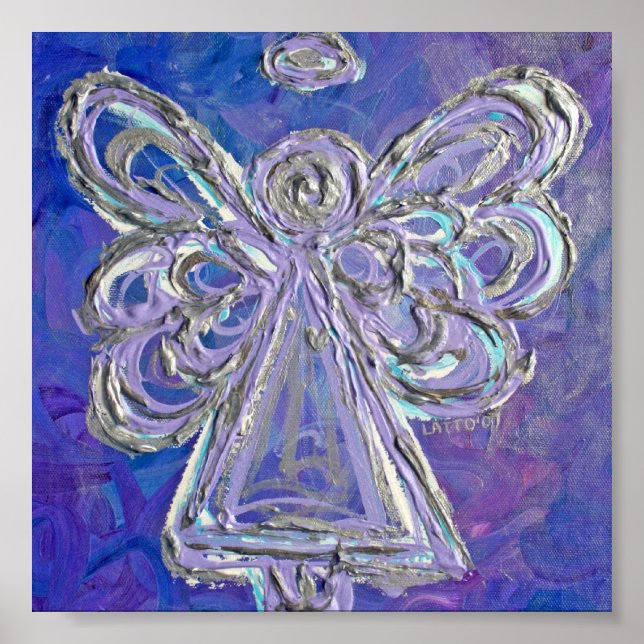 Lila Guardian Angel Poster konstutskrifter (Framsidan)
