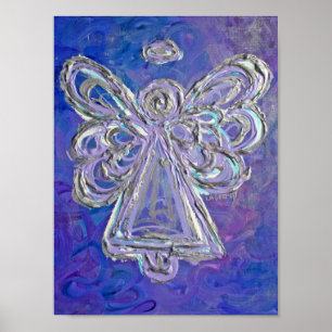 Lila Guardian Angel Poster konstutskrifter