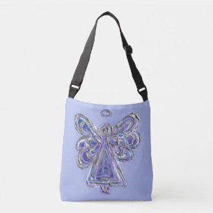 Lila Guardian Angel Purse Art Kor Body Bags Axelväska